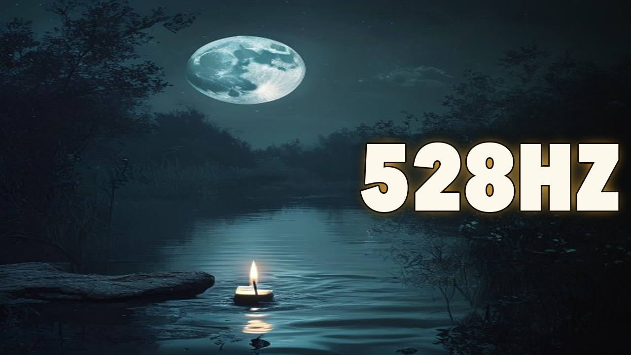528Hz Healing Sleep with Candlelight and Slow Water Sounds